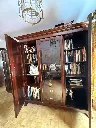 0115 Armario libreria de madera de caoba con marquetería (2).webp