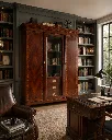 0115 Armario libreria de madera de caoba con marquetería (7).webp