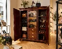 0115 Armario libreria de madera de caoba con marquetería (8).webp