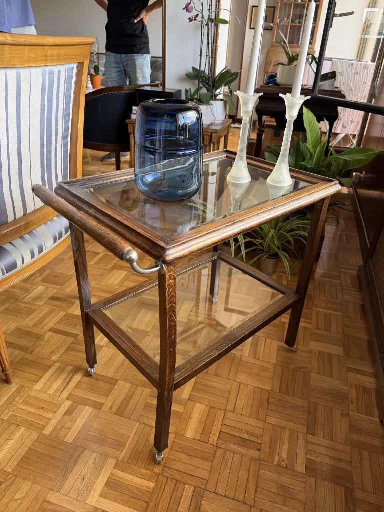 0121 Mesita camarera art decó de madera de roble (5).webp