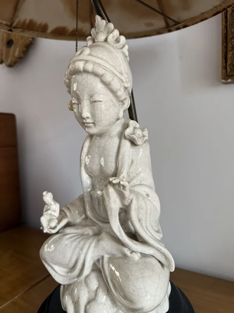 0127 Pareja de lámparas de porcelana motivo oriental  (4).webp