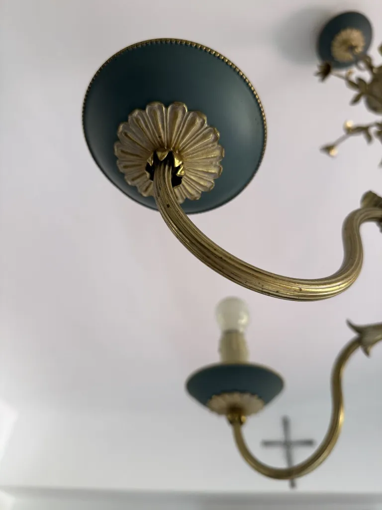 0128 Lampara de bronce y porcelana (9).webp