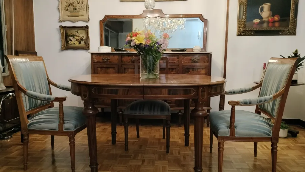 0106 Mesa de comedor de cerezo con 2 extensibles (6).webp