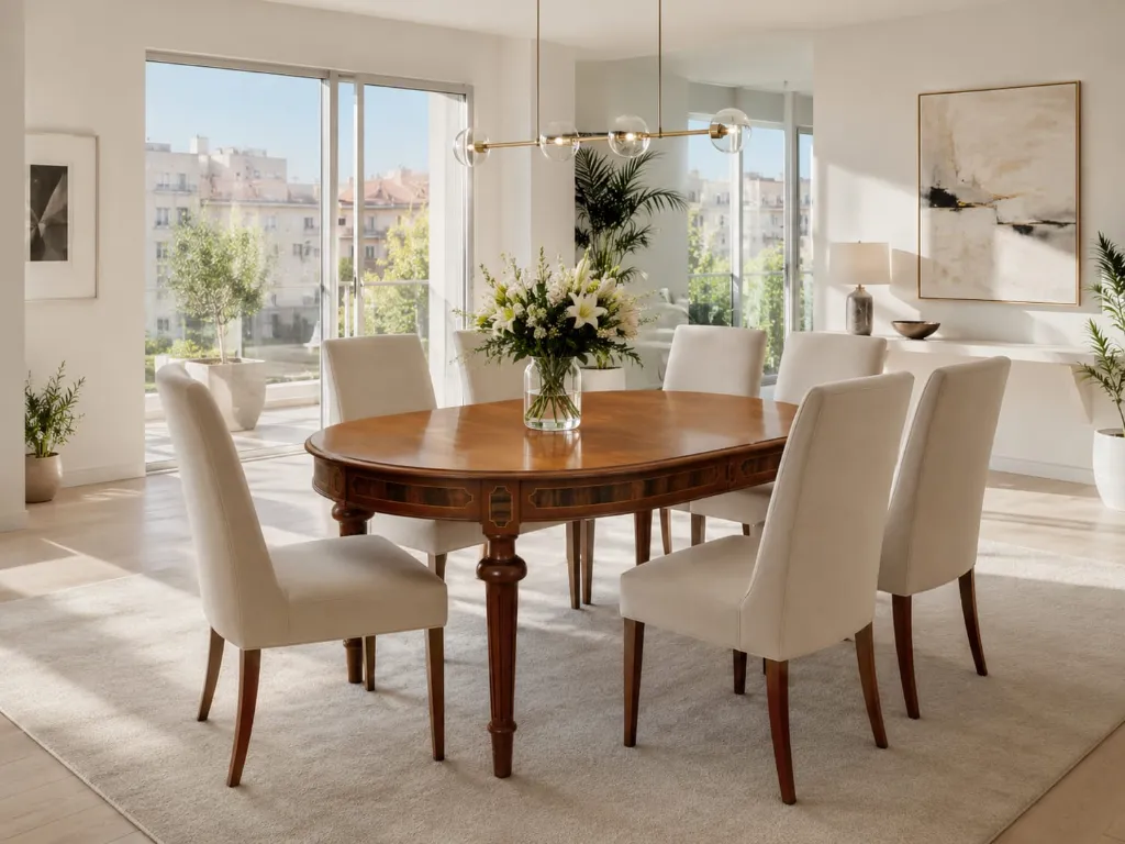 0106 Mesa de comedor de cerezo con 2 extensibles (1).webp