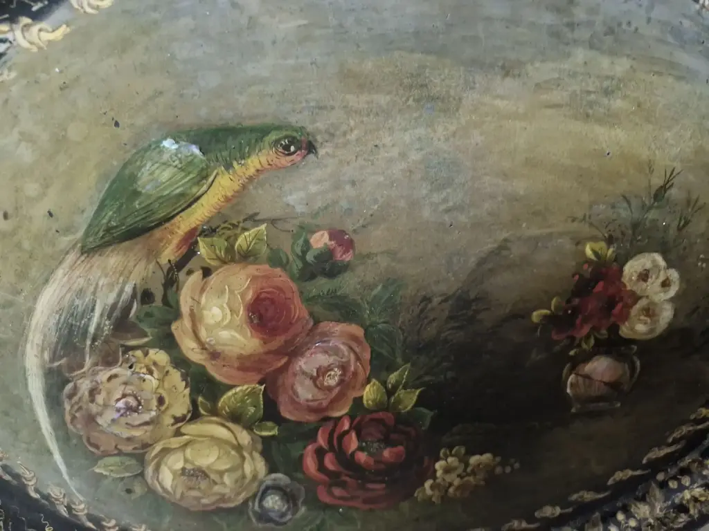 [1009] Bandeja de chapa Victoriana con madreperla