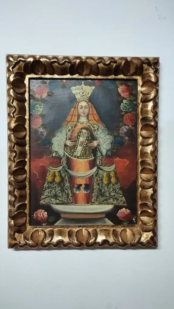 Óleo Virgen Colonial