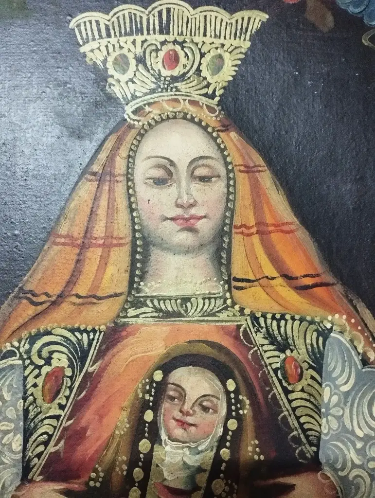 Óleo Virgen Colonial
