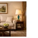 Pareja de lámparas Sevres azul y verde