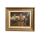 "Niñas jugando a las tabas" óleo sobre tabla