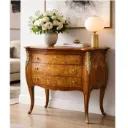 Cómodita de marquetería floral francesa